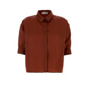 Alberta Ferretti Women Brick Silk Shirt